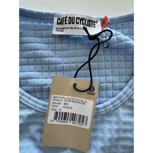 Cafe du Cycliste Coline Men's Air Channel Base Layer XL Ice Blue - Picture 3 of 3